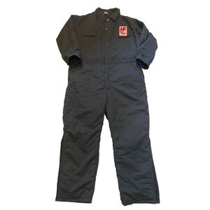Vintage Unitog Coveralls Hyman Freightways‎ Inc Sz XXL Quilt Lined Blue USA Made